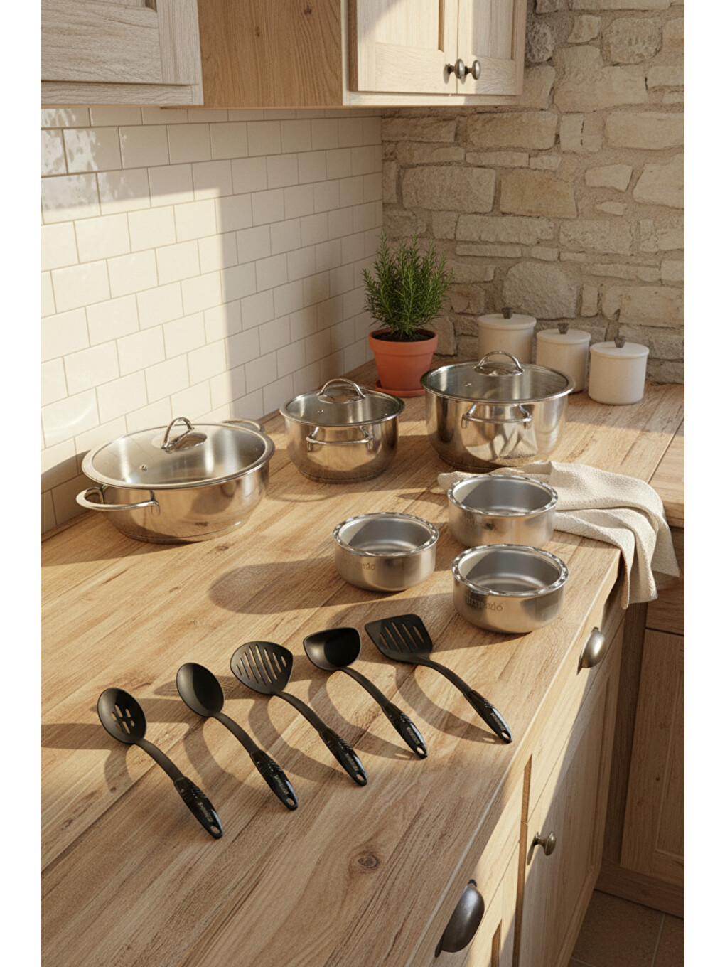 Gri Kayra 17 Parça Çelik Set-2