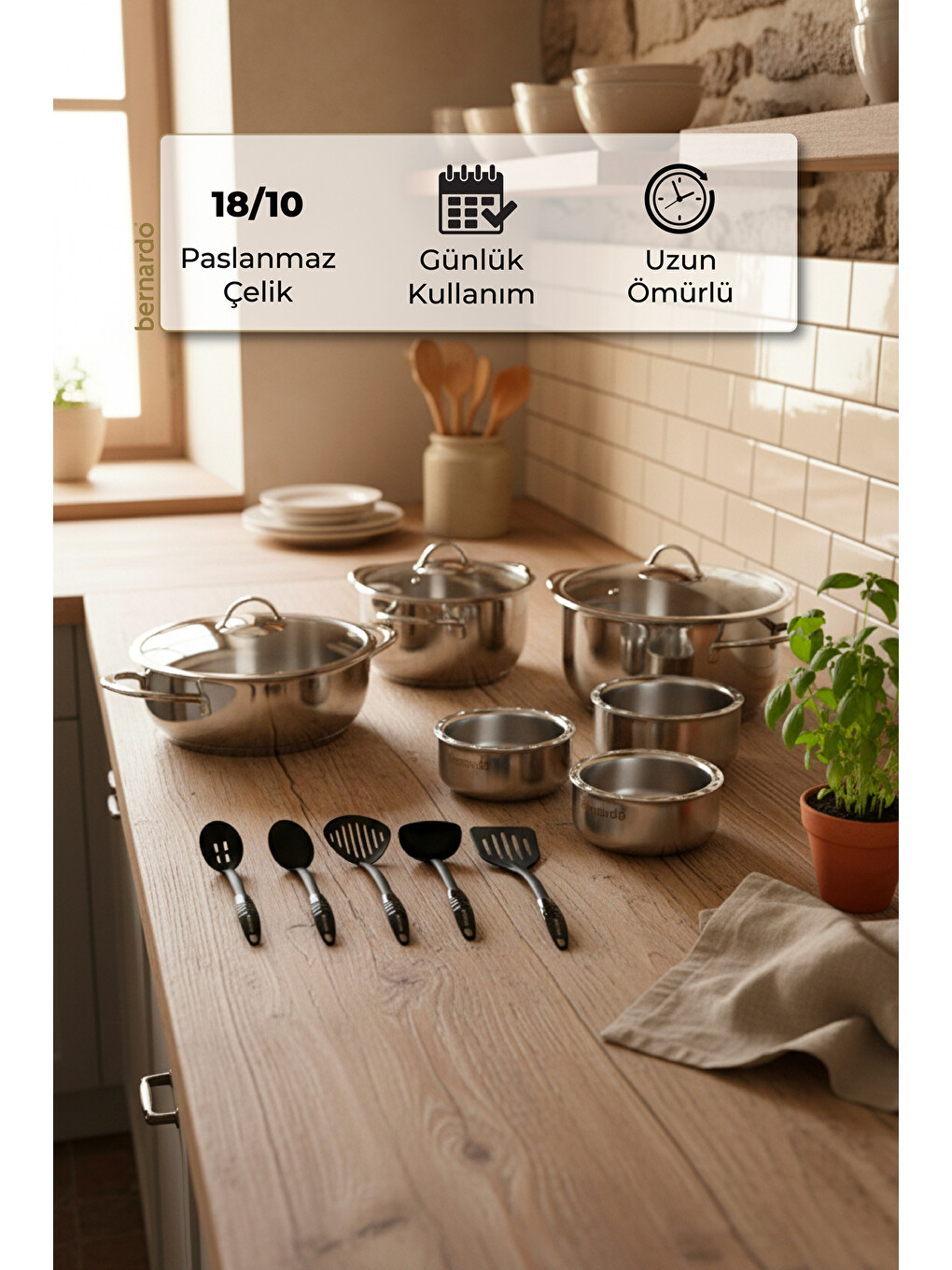 Gri Kayra 17 Parça Çelik Set-5