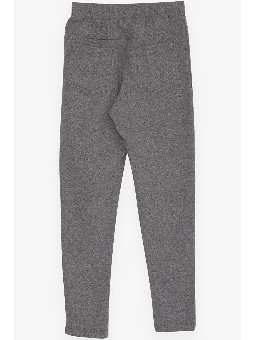 Kız Çocuk Tayt Arkası Cepli Koyu Gri Melanj (14 Yaş)-1