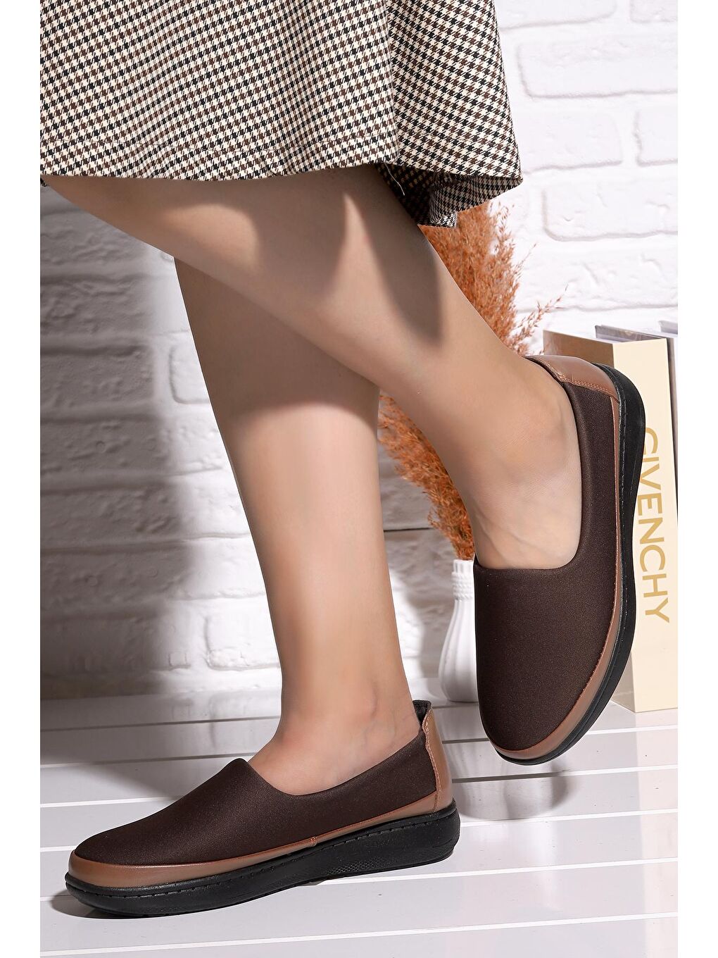 Bej Rahat Konfor Özel Topuk Jeli Anne Günlük Ayakkabı P 58-1