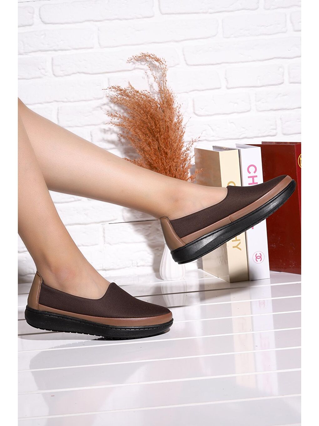 Bej Rahat Konfor Özel Topuk Jeli Anne Günlük Ayakkabı P 58-2