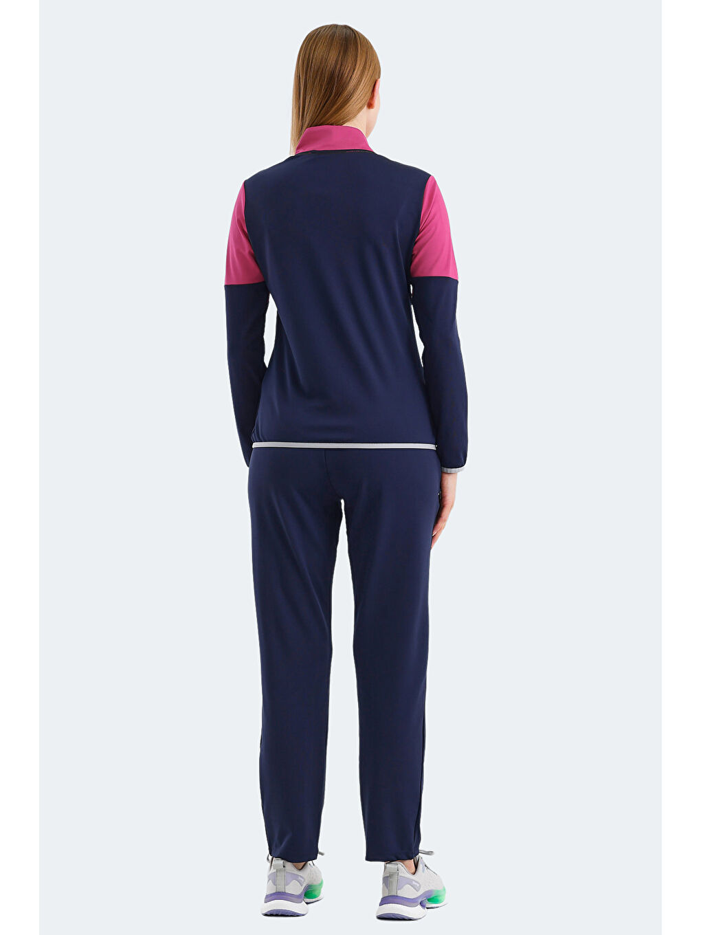 ROCKSTAR Kadın Fermuarlı Dik Yaka Cepli Lacivert Eşofman Takımı-1