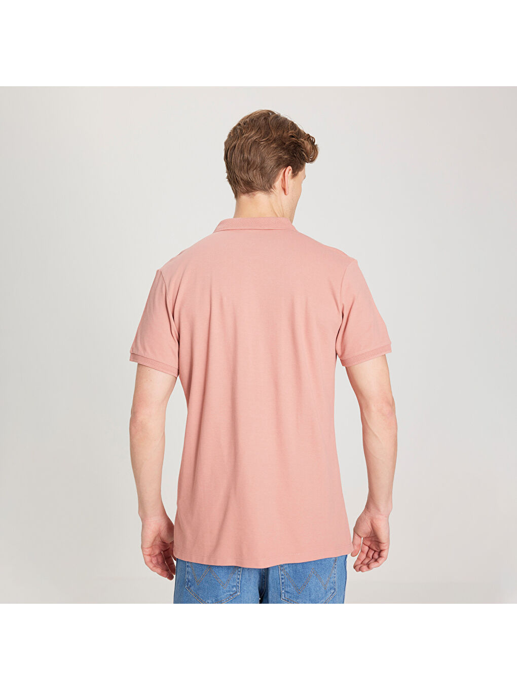 Erkek Pembe Polo Tişört-1