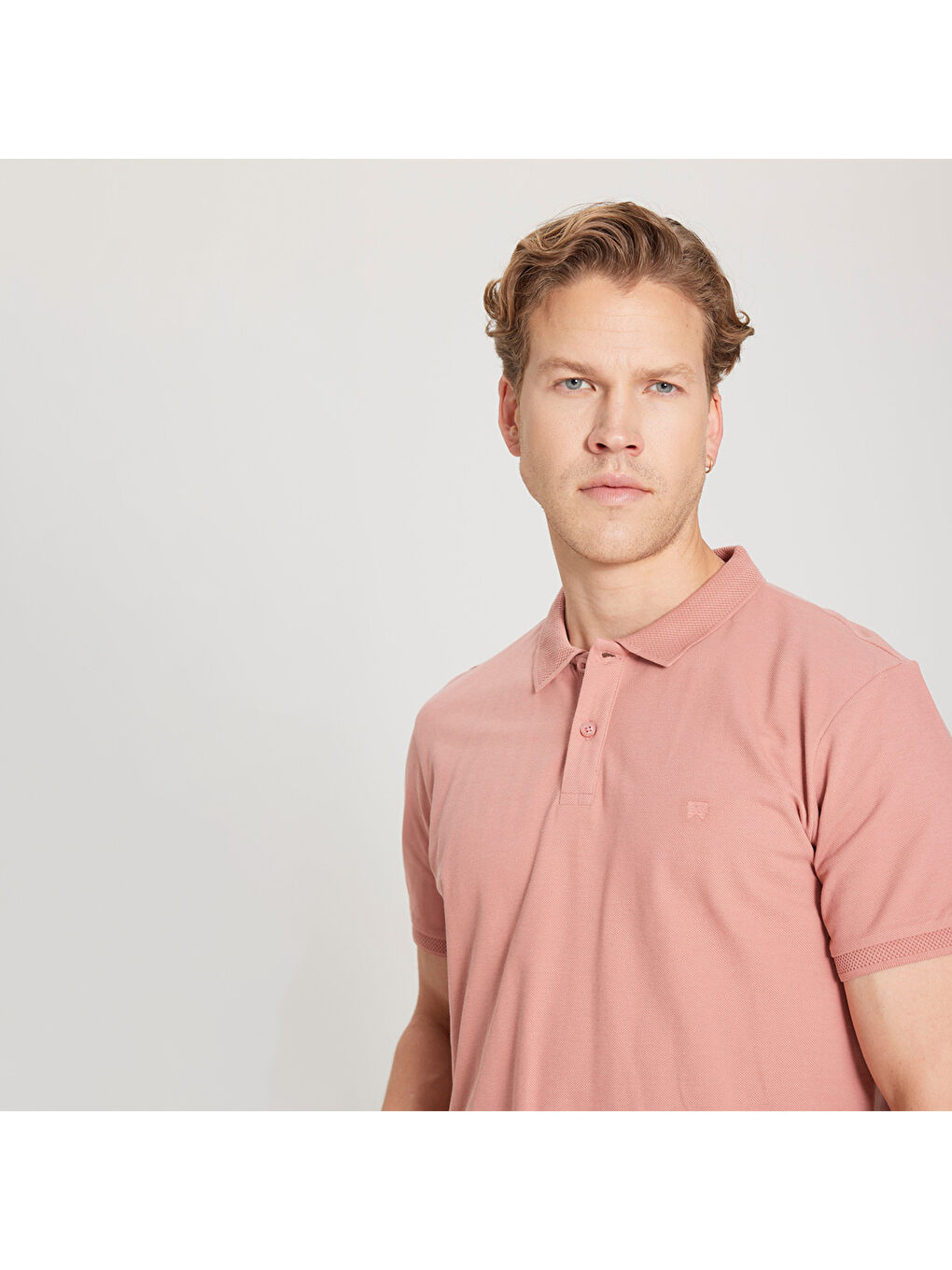 Erkek Pembe Polo Tişört-3
