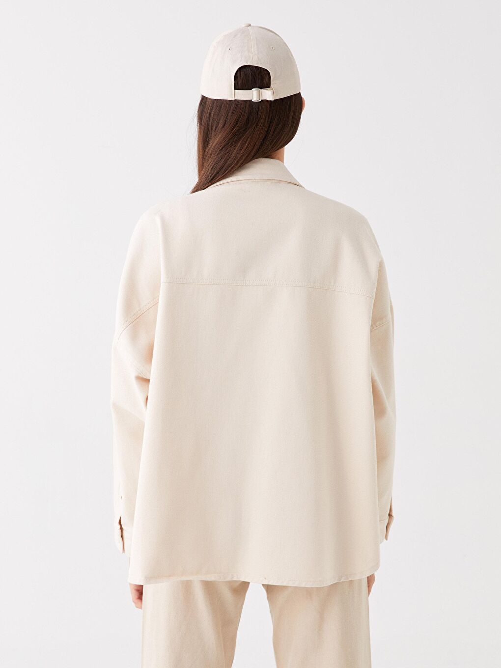 Bej Beige Cep Detaylı Shacket Bg02S-3