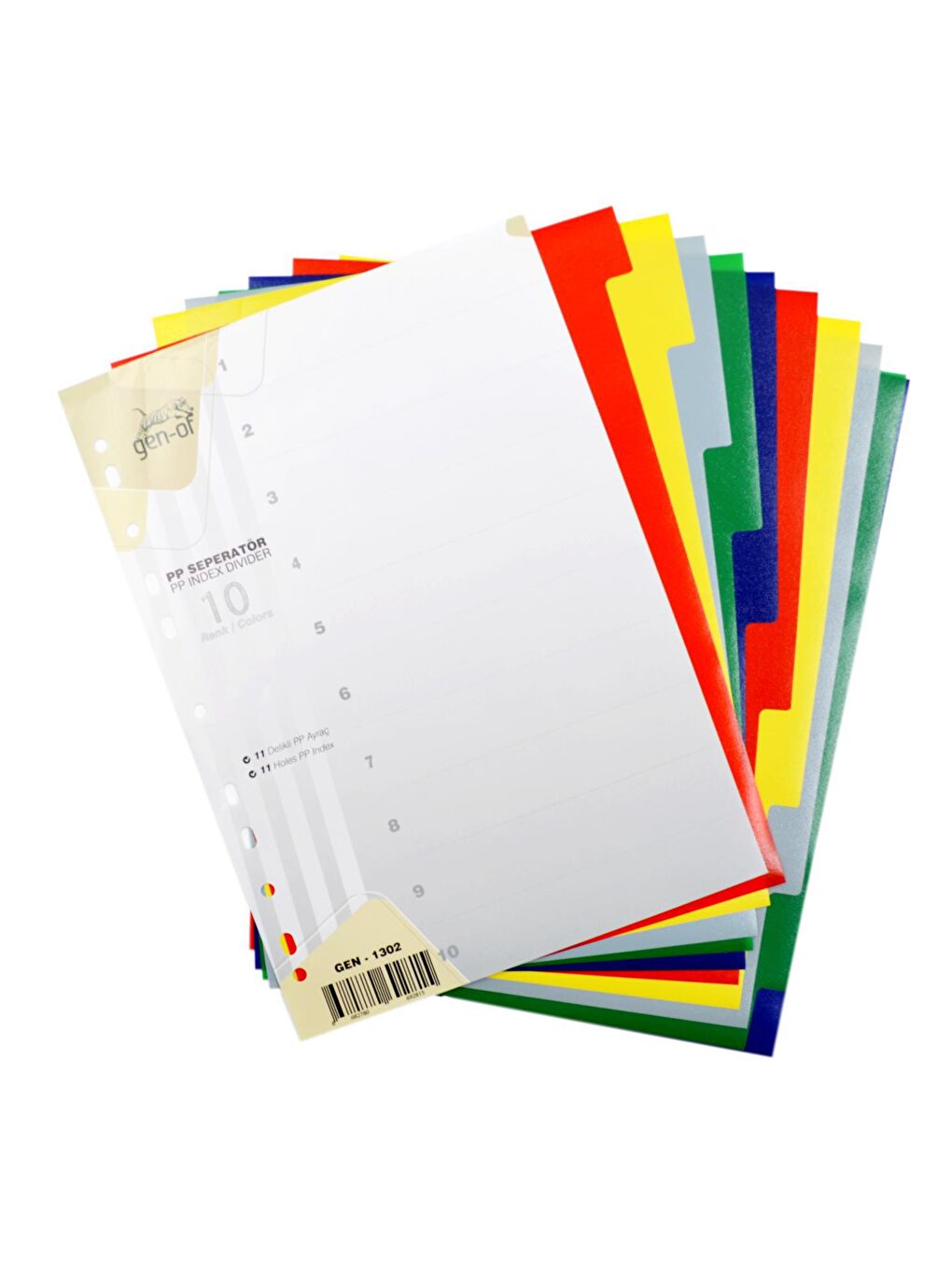 Ayraç Seperatör 10 Renk 3 Adet (GEN-1302)-1