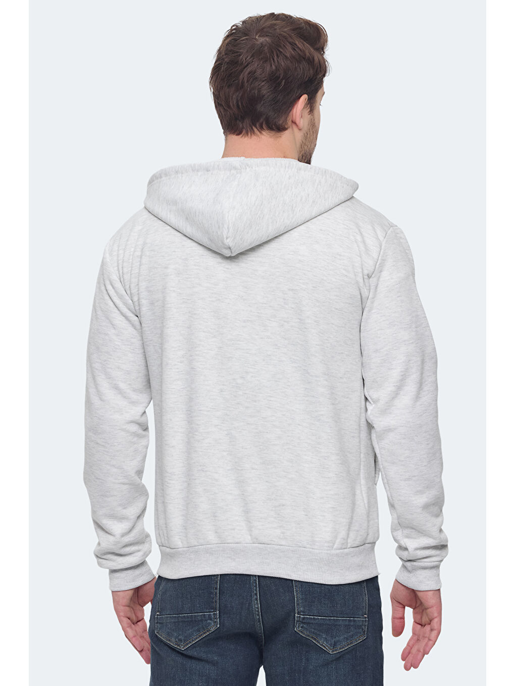 KOZZAX Erkek Fermuarlı Sweatshirt Koyu Gri-1