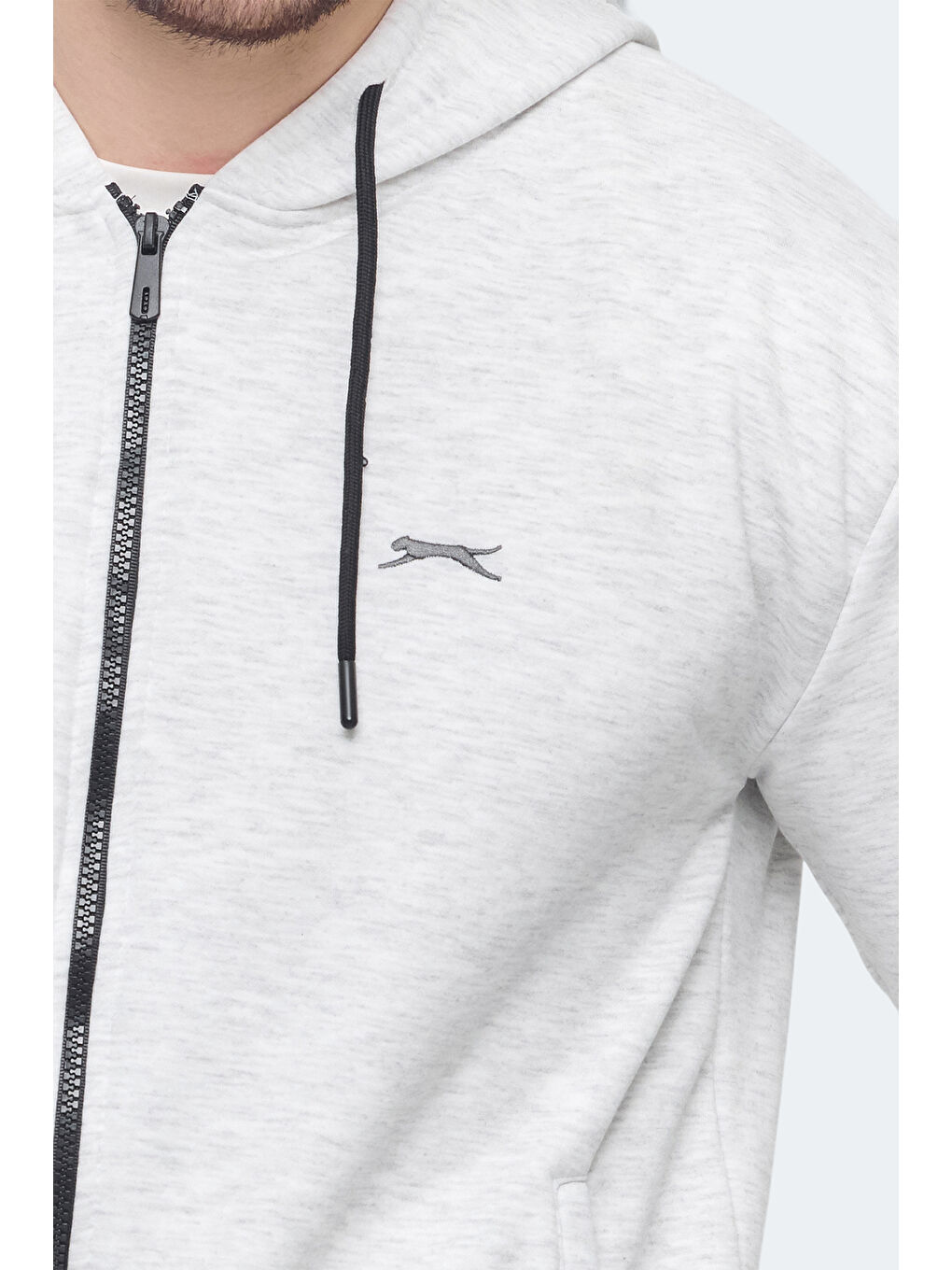 KOZZAX Erkek Fermuarlı Sweatshirt Koyu Gri-4