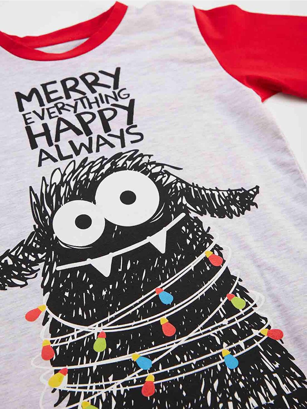 Kırmızı Yılbaşı Canavarı Erkek Çocuk Pantolon Takım-4