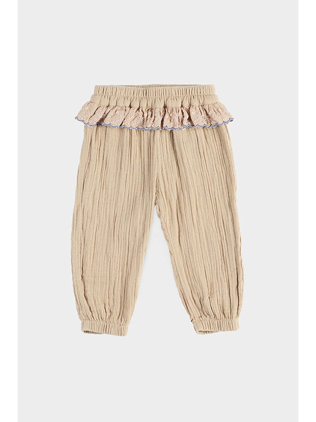 Kız Bebek Dantel Detaylı Bej Pantolon-2