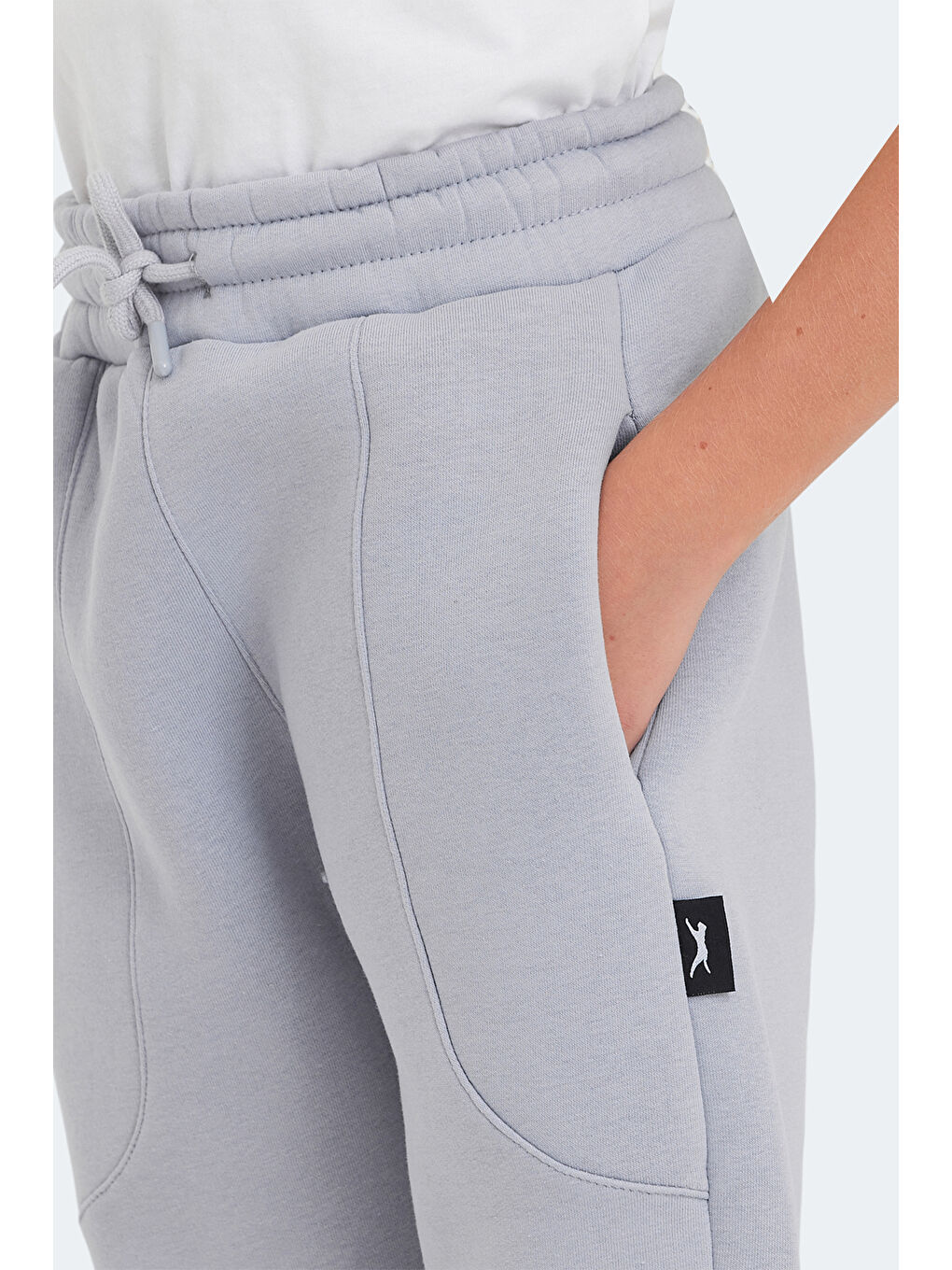 LANEY Unisex Çocuk Cepli Taş Gri Eşofman Altı-3