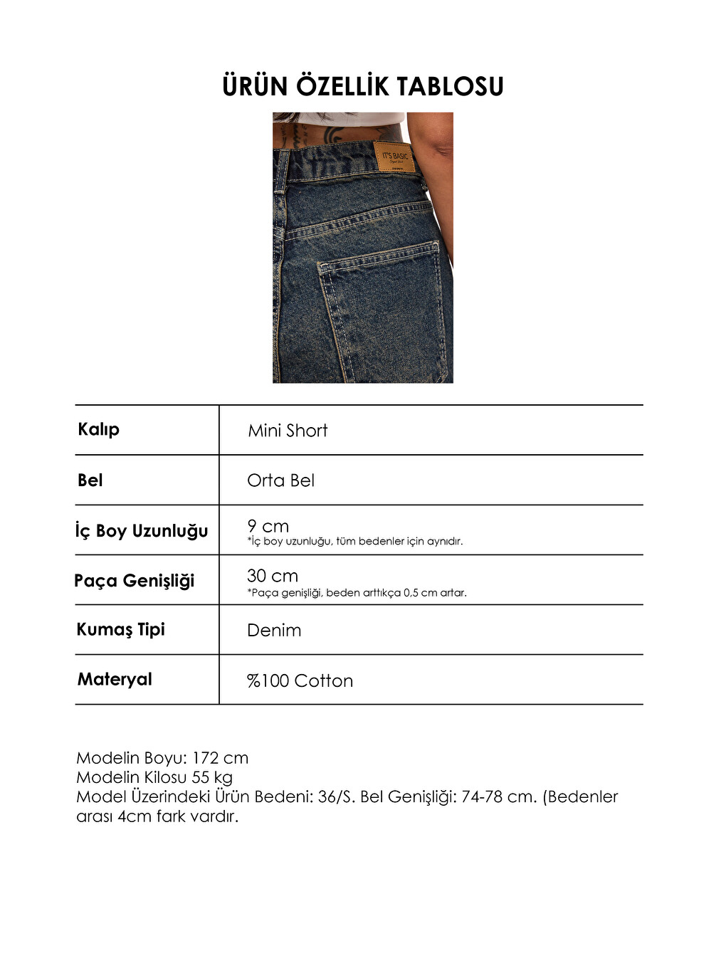 Mavi Kadın Koyu Jean 10s6 Mini Yırtık Detaylı Denim Şort-1