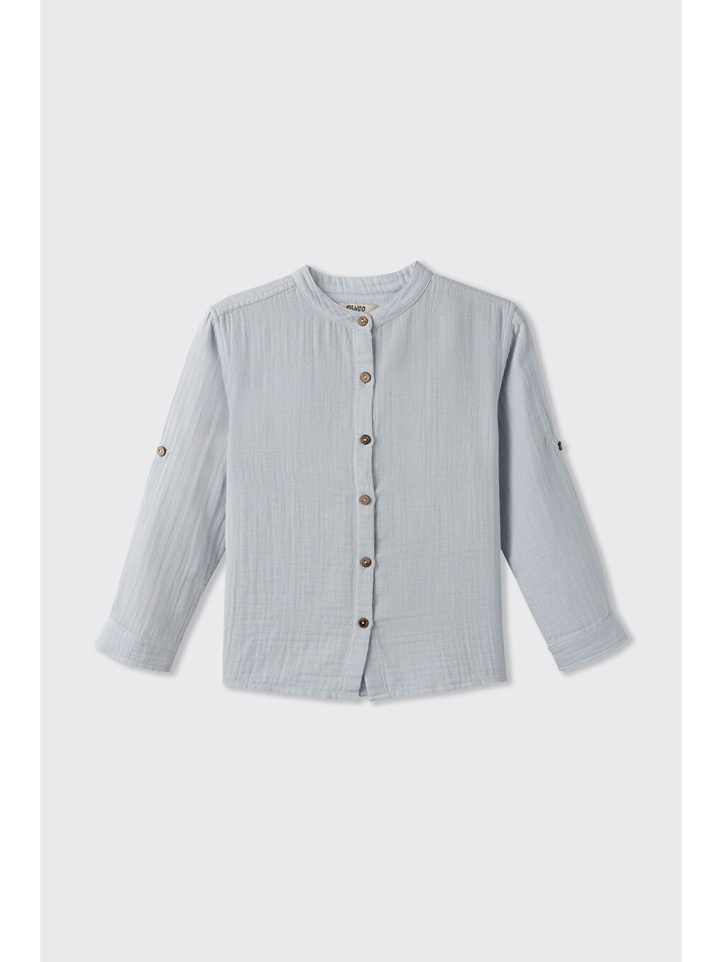 Erkek Çocuk Uzun Kollu Hakim Yaka Müslin Mavi Gömlek