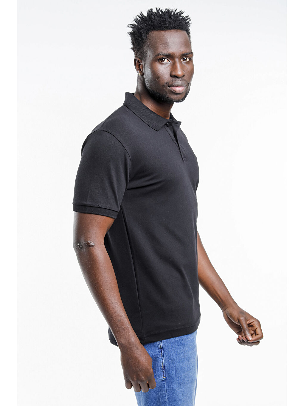 SALVATOR Erkek %100 Pamuk Tişört Siyah-3