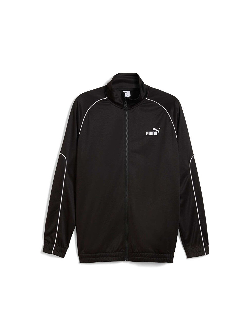 Siyah Erkek Track Fermuarlı Sweatshirt