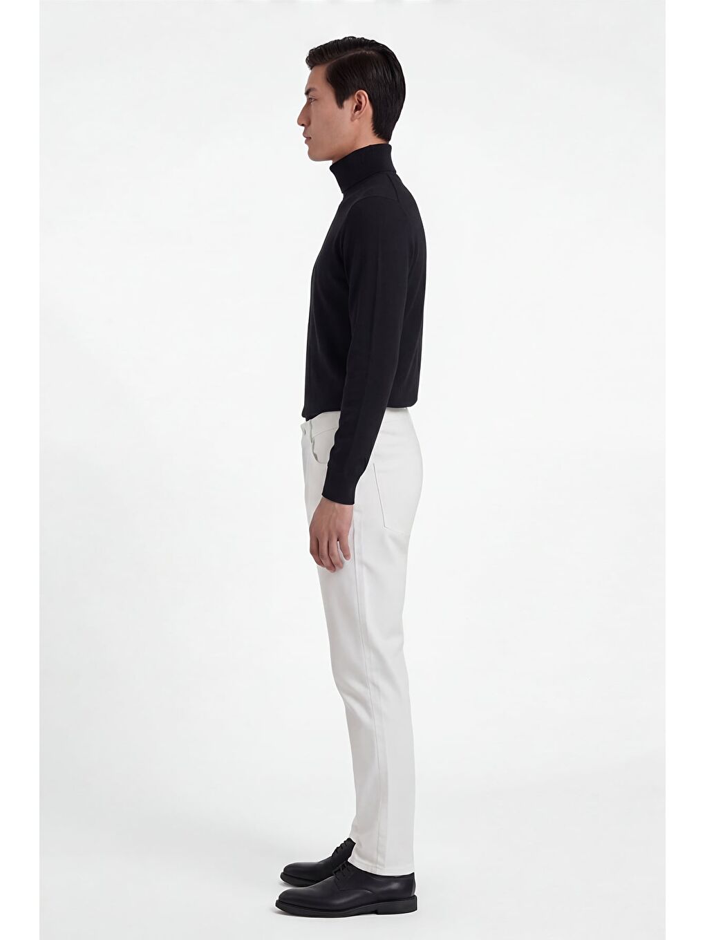 Giotelli Erkek Beyaz Normal Kesim Regular Fit Pamuklu Elastanlı Chino Pantolon-2