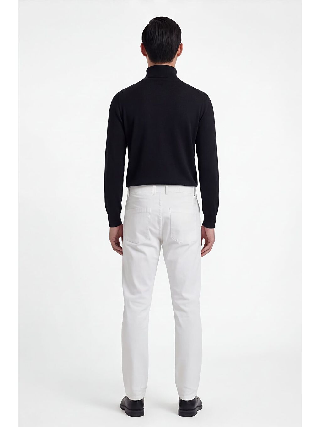 Giotelli Erkek Beyaz Normal Kesim Regular Fit Pamuklu Elastanlı Chino Pantolon-3