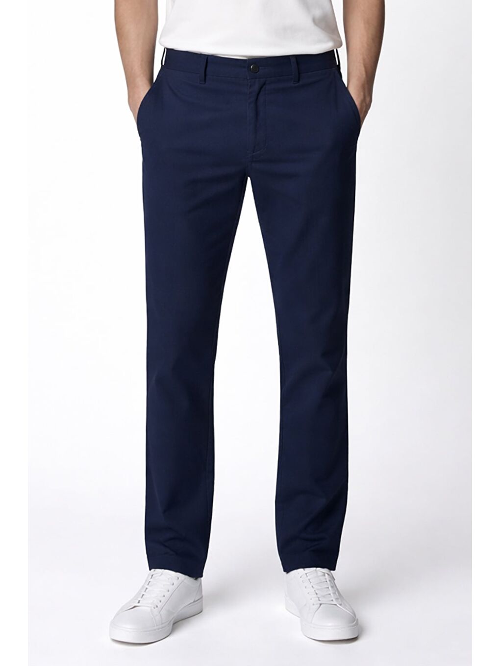 Giotelli Erkek Lacivert Dar Kesim Slim Fit Dokuma Beş Cep Normal Bel Pantolon