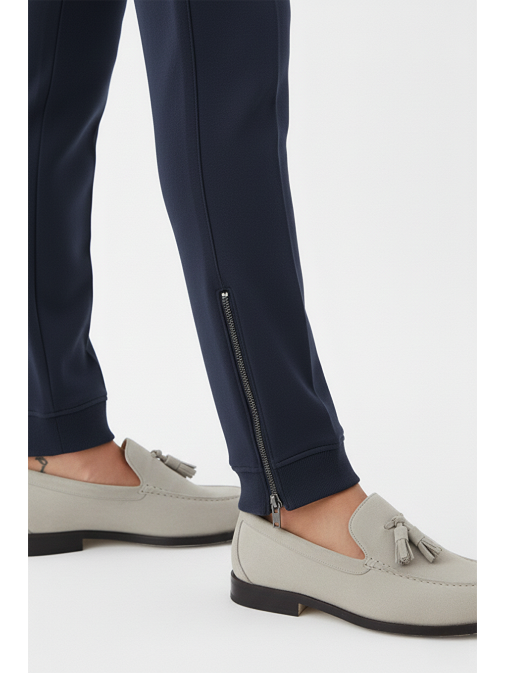 Giotelli Lacivert Normal Kesim Regular Fit Pamuklu Örme Jogger Pantolon-3