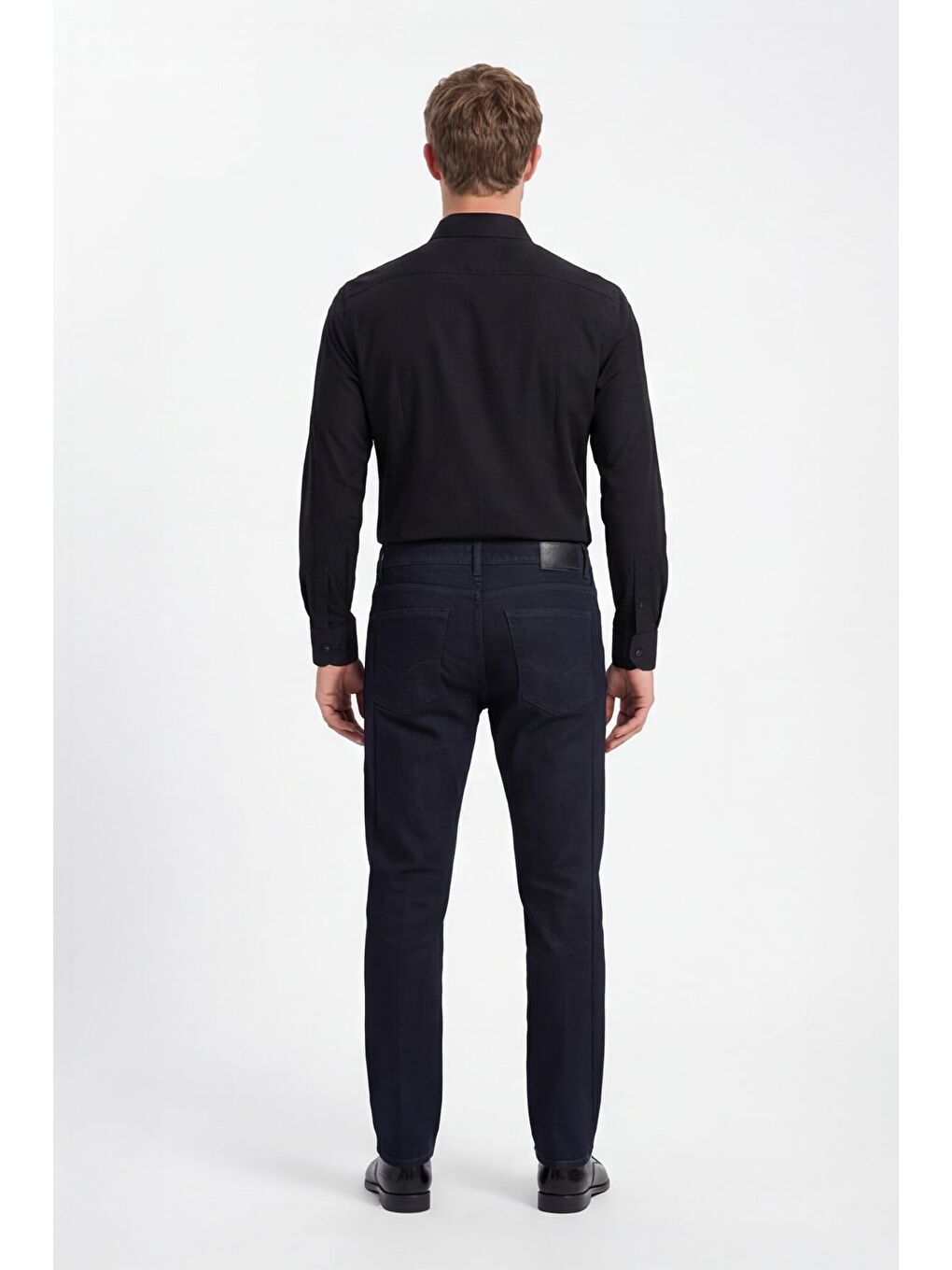 Erkek Lacivert Normal Kesim Regular Fit Beş Cep Normal Bel Denim Pantolon-3