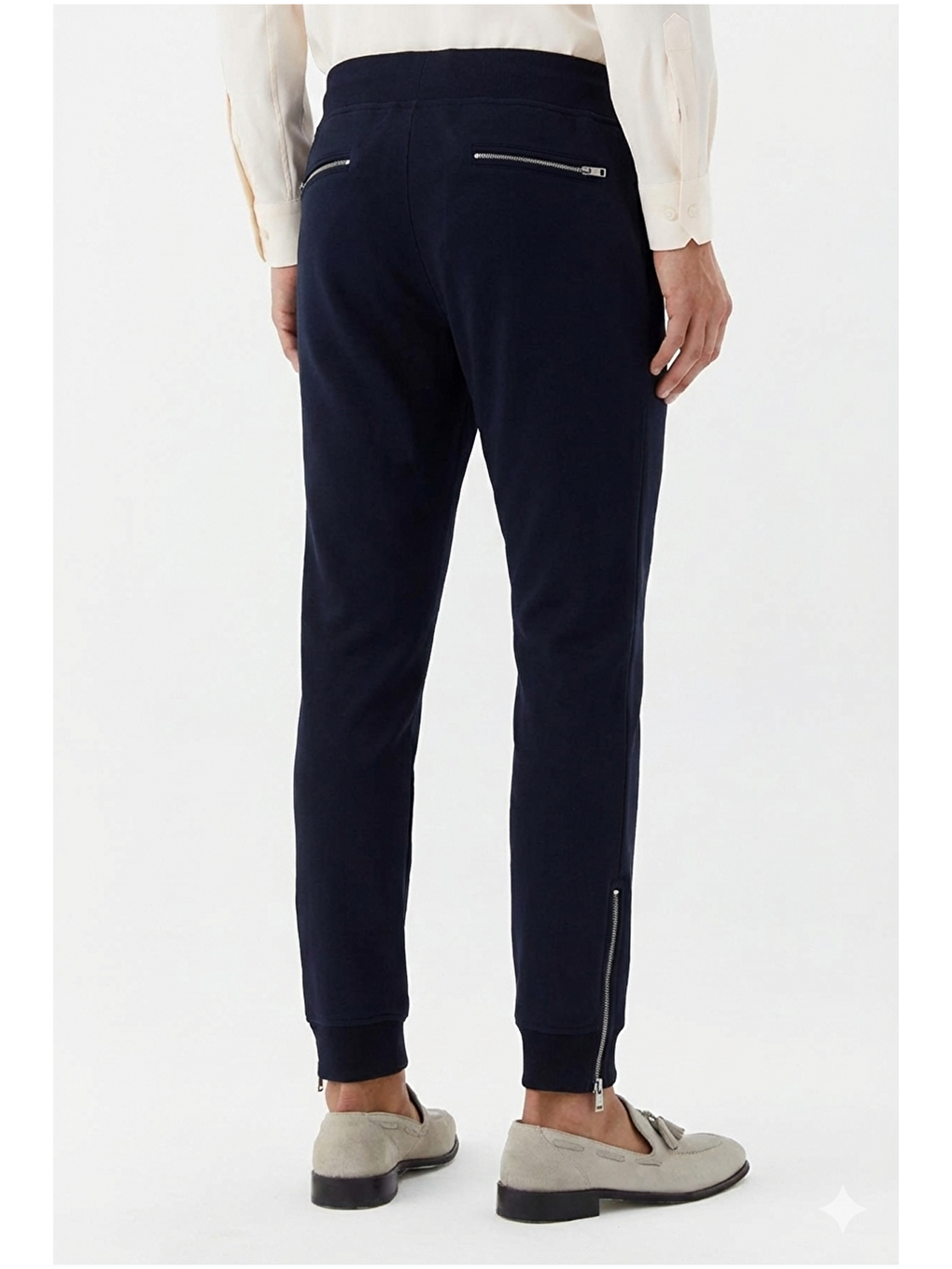 Giotelli Lacivert Normal Kesim Regular Fit Pamuklu Örme Jogger Pantolon-4