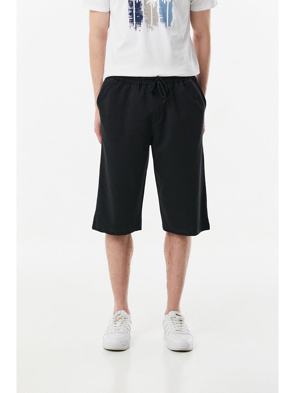 Siyah Beli Bağcıklı Cebli Kapri-4