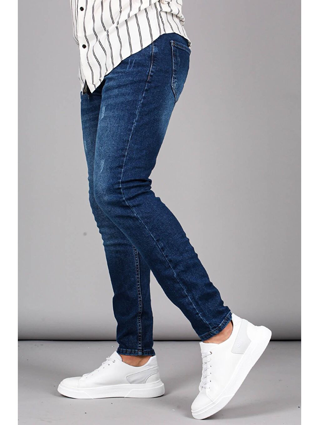 Madmext Dar Paça Rahat Kesim Erkek Mavi Jeans 6328 - 2