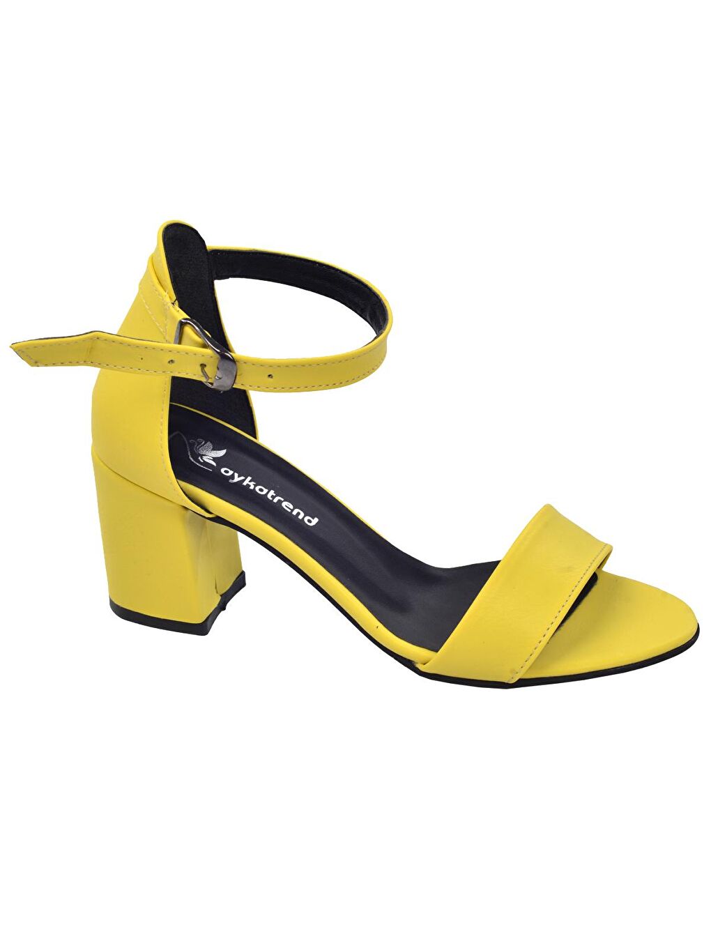 Sarı 2013-05 Cilt 7 Cm Topuklu Kadın Sandalet Ayakkabı-2