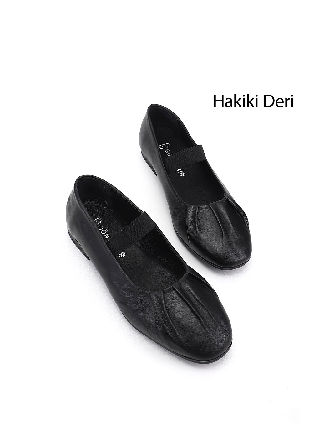 Siyah Kadın SİYAH Hakiki Deri Babet