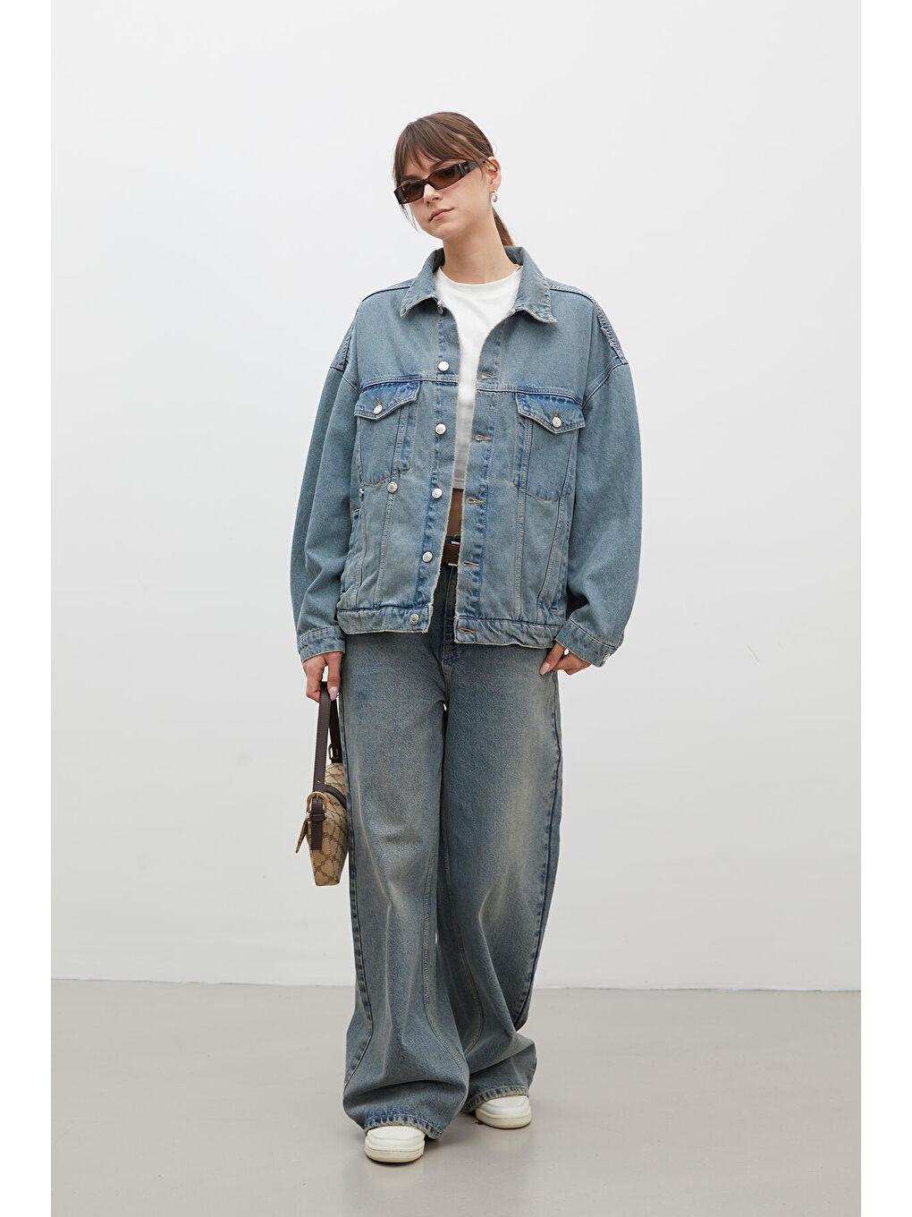 1975 Denim Ceket Koyu Mavi-1