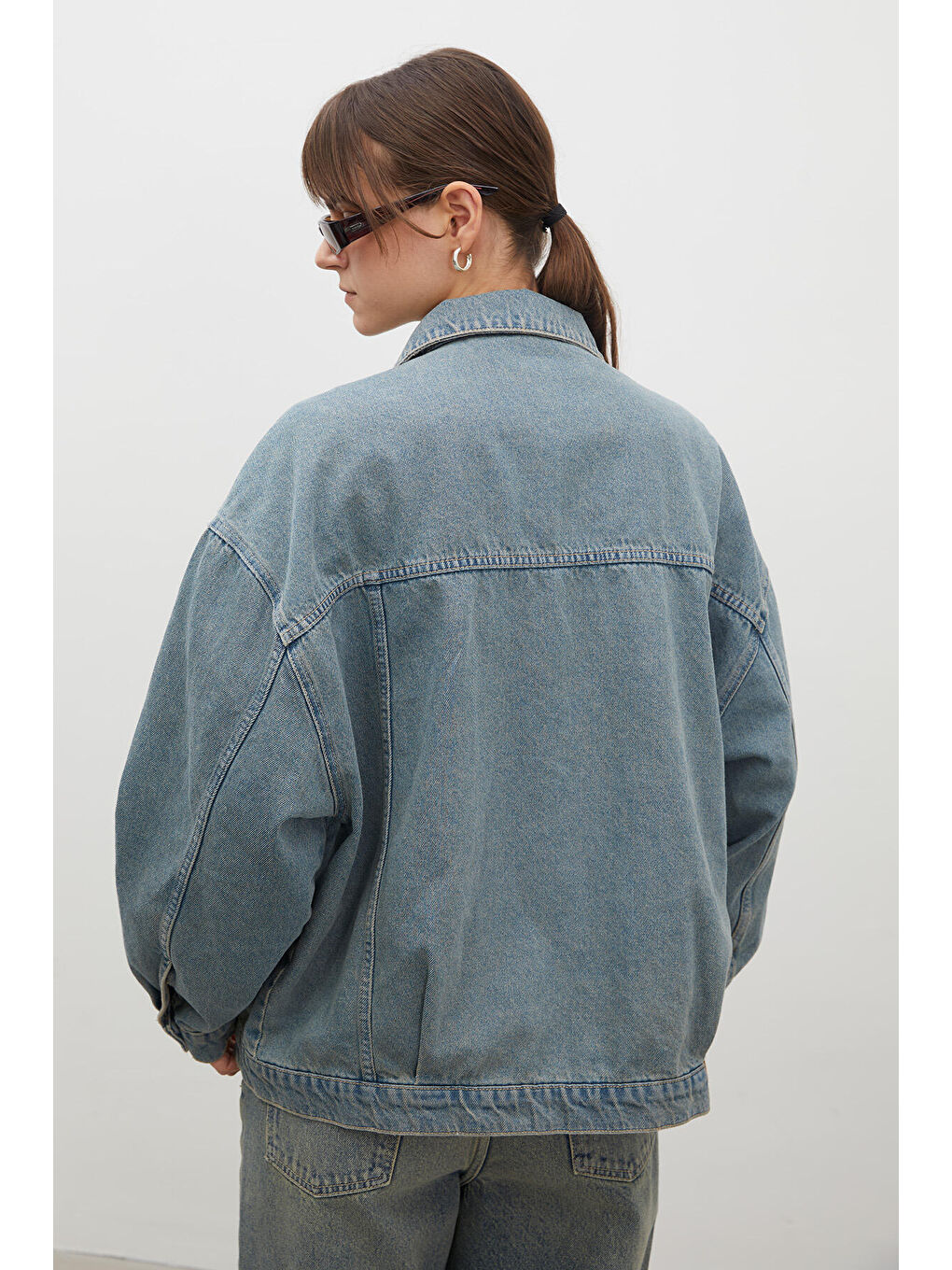 1975 Denim Ceket Koyu Mavi-6