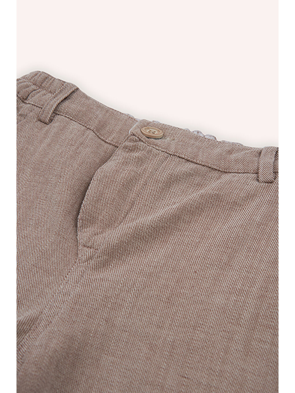 Kahverengi Erkek Bebek Kahve Beli Lastikli Pantolon-2