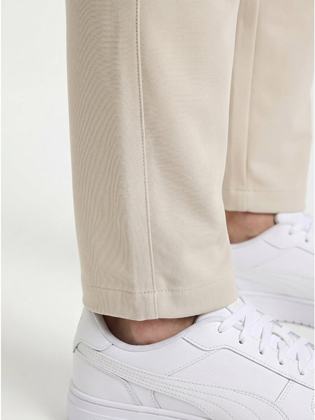 Spor Klasik Bej Kolay Ütülenebilir Easy Iron Erkek Pantolon-4