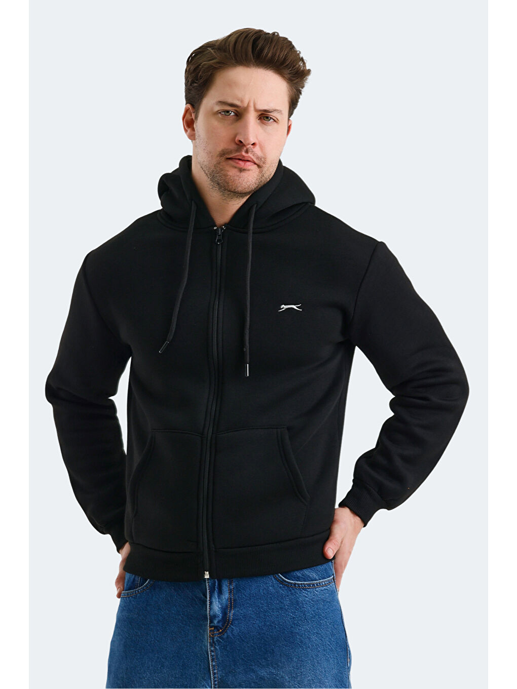 CUDI I Erkek Fermuarlı Sweatshirt Siyah