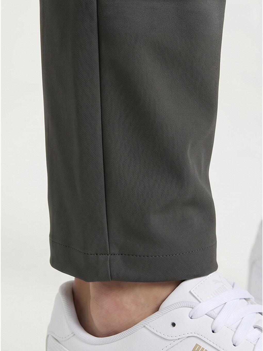 Gri Spor Klasik Füme Kolay Ütülenebilir Easy Iron Erkek Pantolon-2