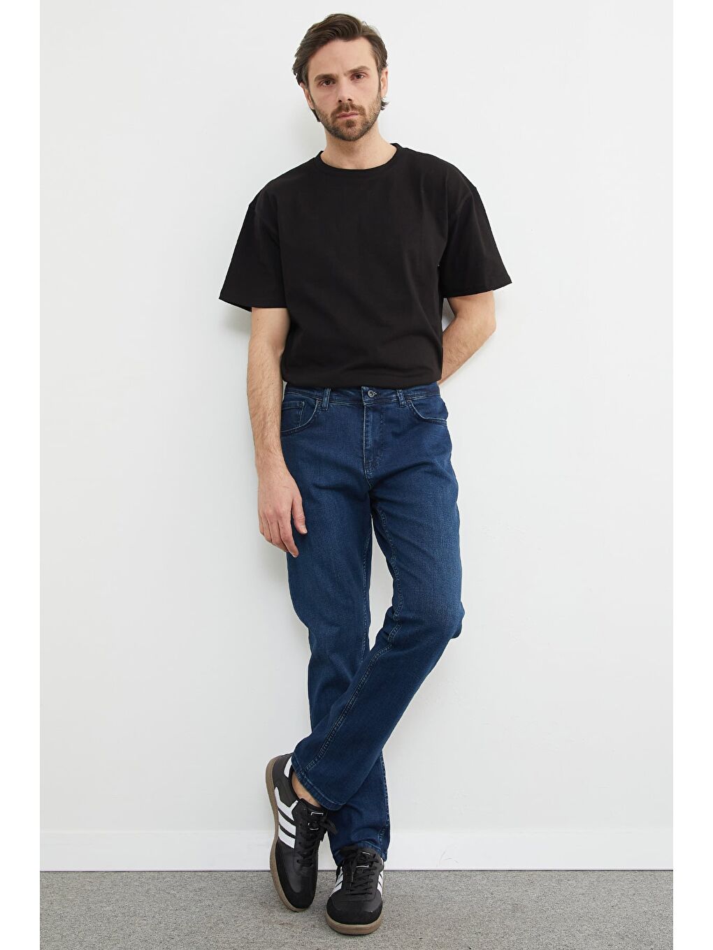 Lacivert Büyük Beden Regular Fit Jean