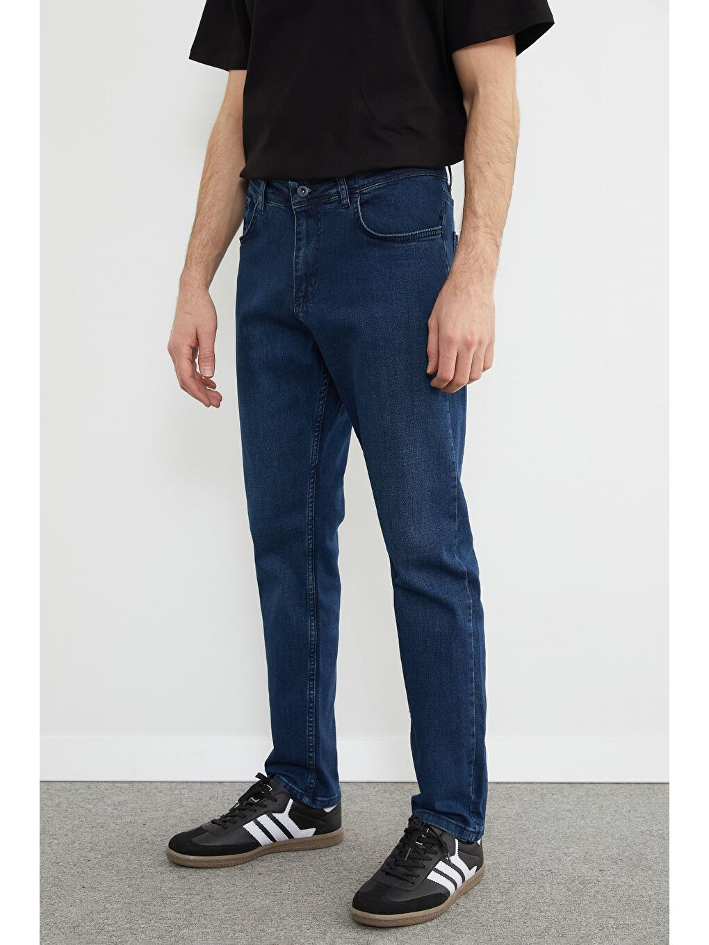Lacivert Büyük Beden Regular Fit Jean-1