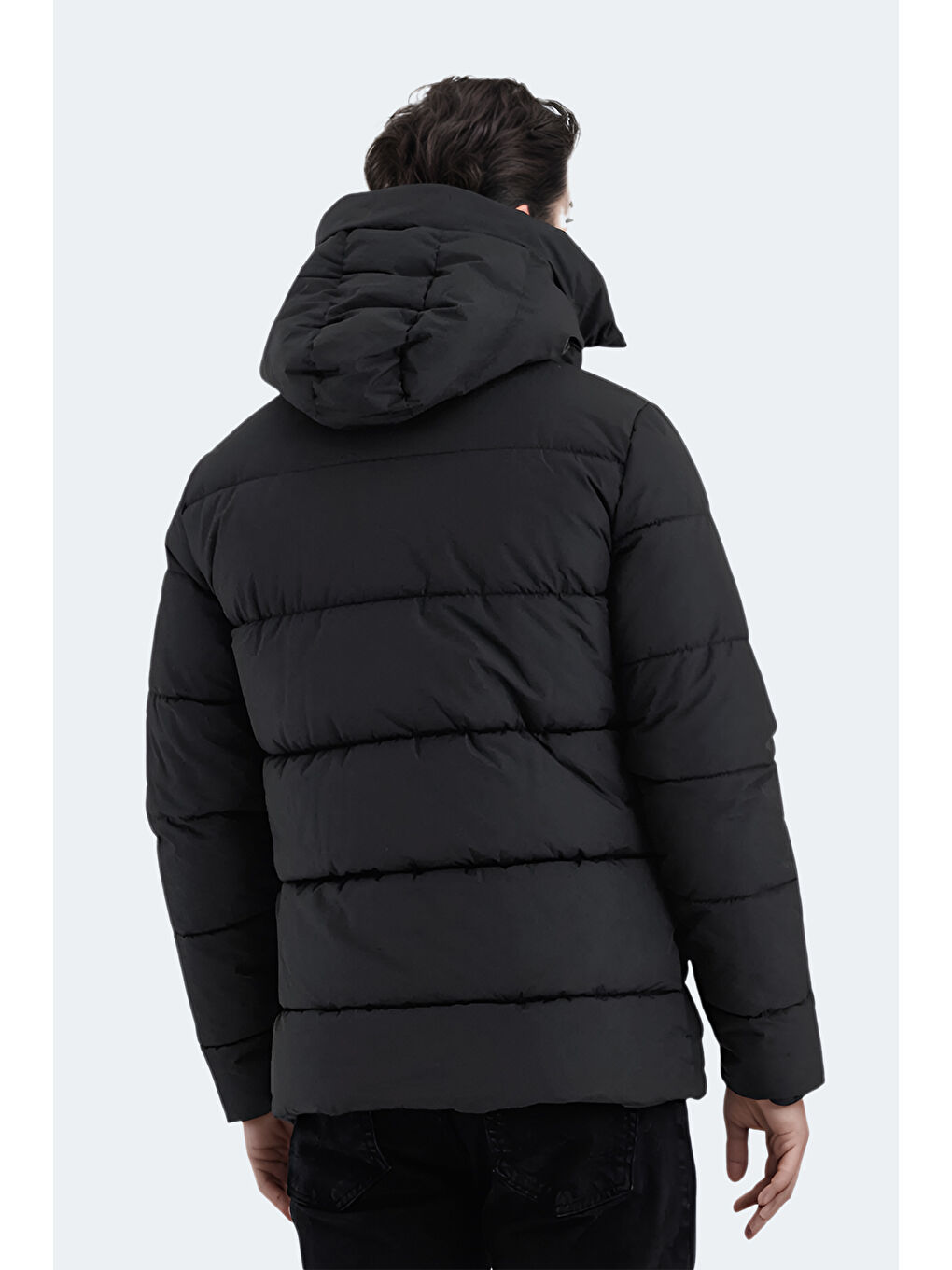GAFAR  Erkek Mont  Büyük Beden Şişme Mont Siyah-1