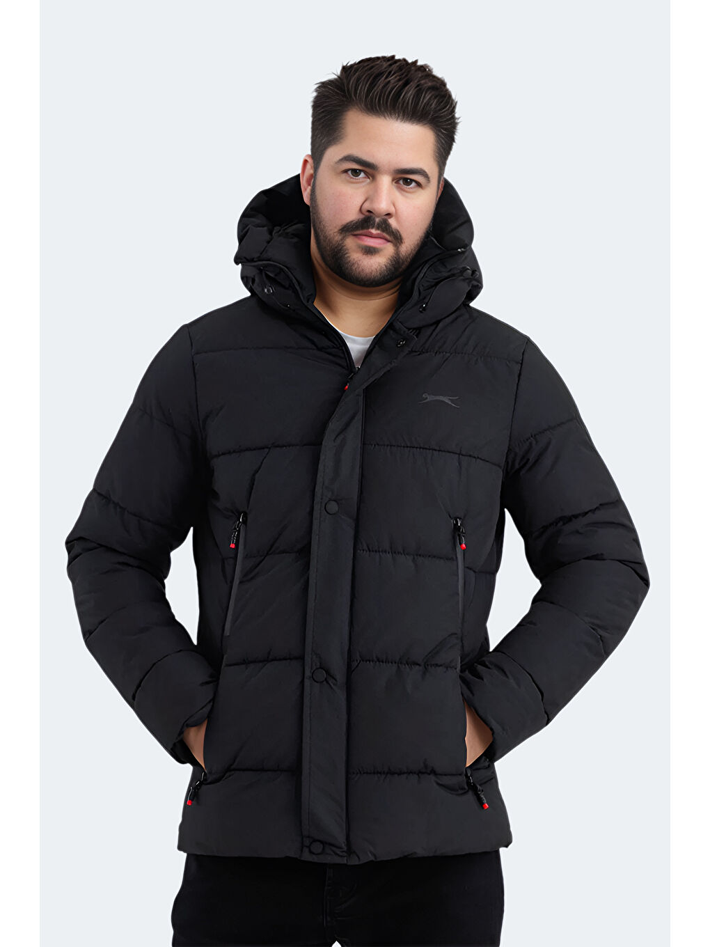 GAFAR  Erkek Mont  Büyük Beden Şişme Mont Siyah-3