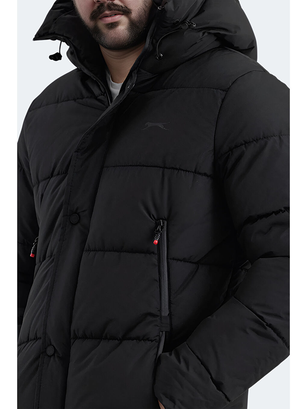 GAFAR  Erkek Mont  Büyük Beden Şişme Mont Siyah-5