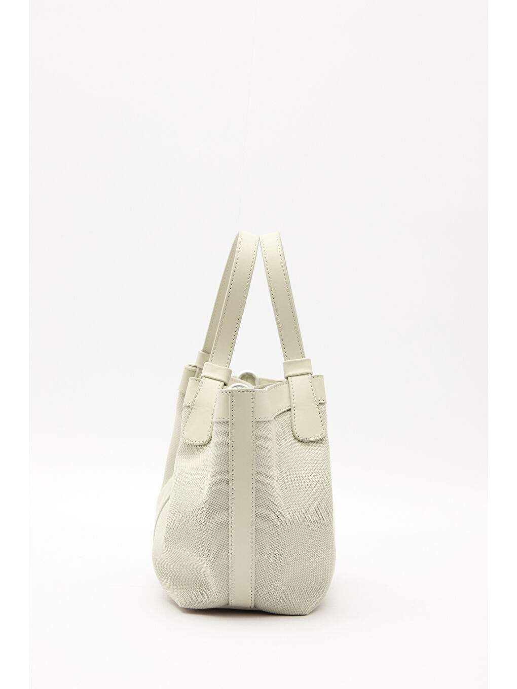 Yeşil Kanvas Dikiş Detaylı Mini Çanta Çağla-4