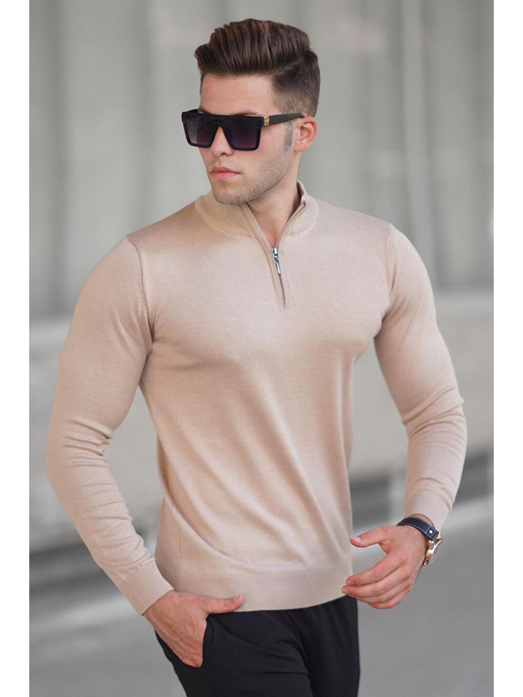 Bej Camel Erkek Kazak  5176