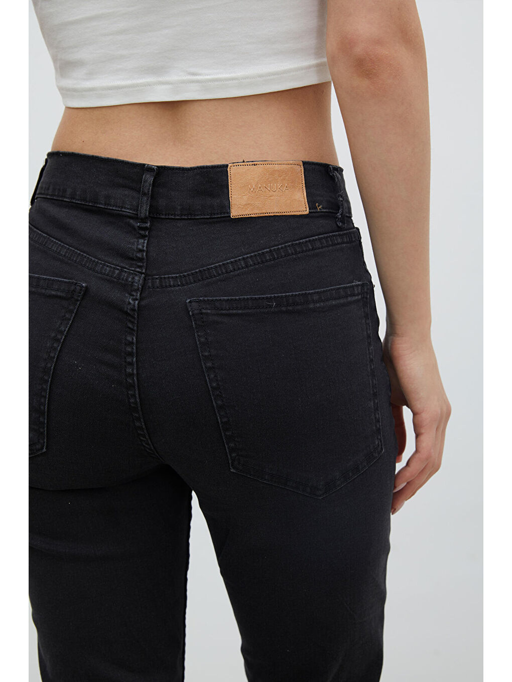 Bootcut Fit Denim Pantolon Siyah-6