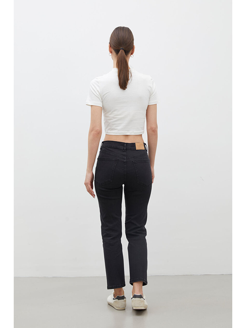 Bootcut Fit Denim Pantolon Siyah-7