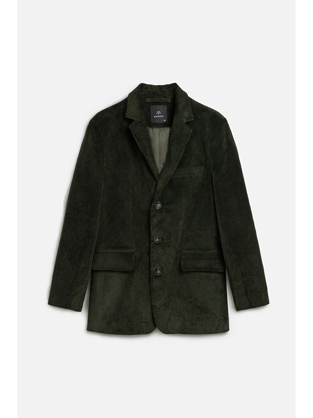 Fitilli Kadife Blazer Ceket Haki-1