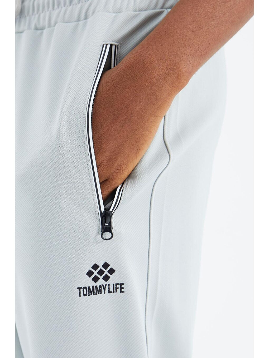 TOMMYLIFE Bej Taş Bağcıklı Cep Detaylı Rahat Kalıp Erkek Eşofman Alt - 84993 - 1