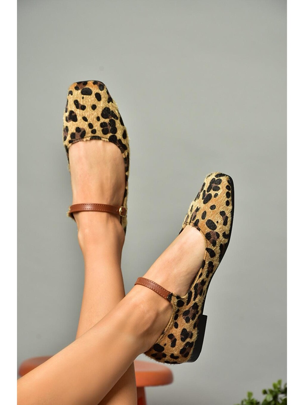 Kahverengi S7262525 Leopar Kadın Babet-5