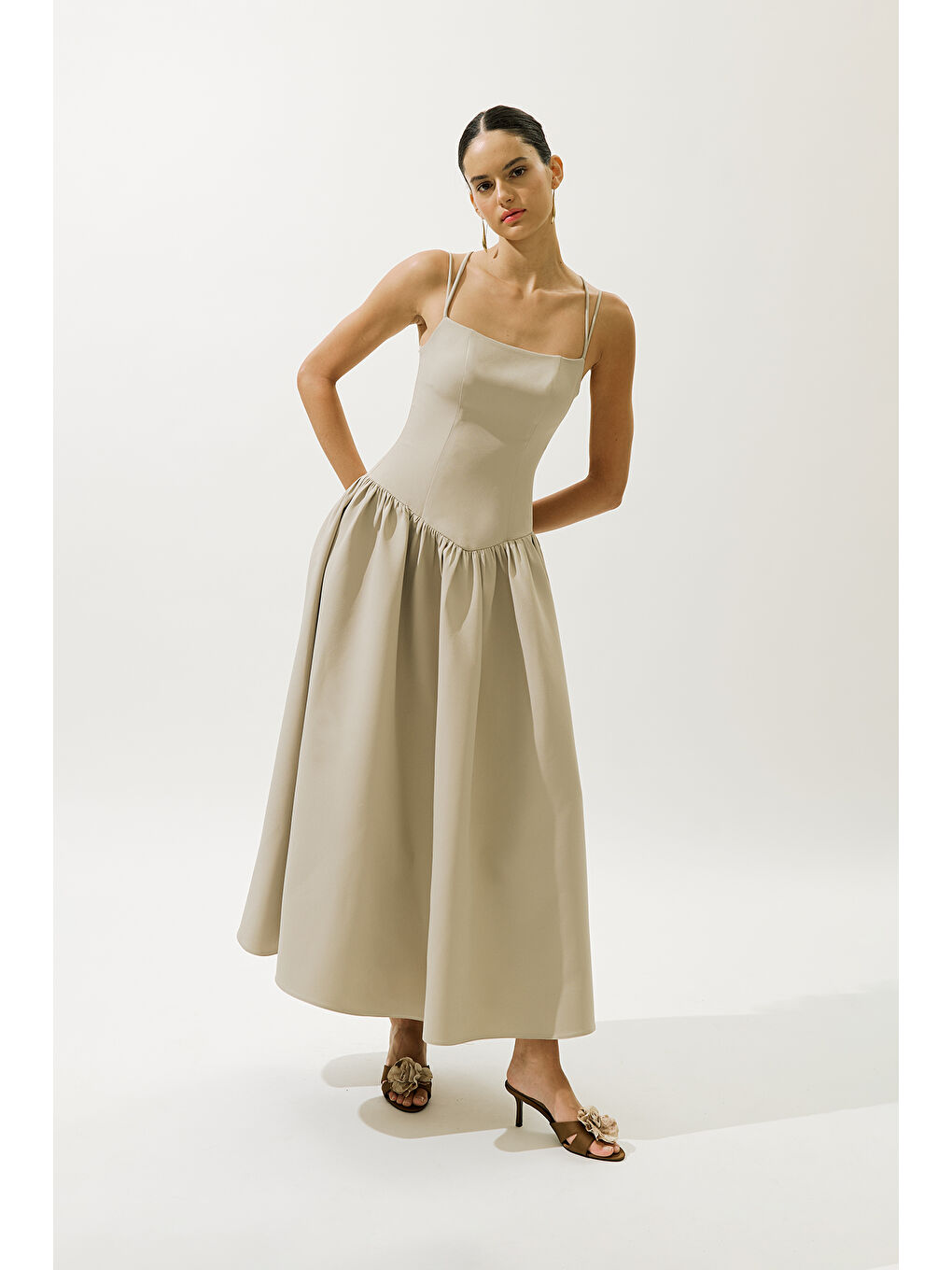 Yeşil Aprıl Abiye Elbise Çağla-3