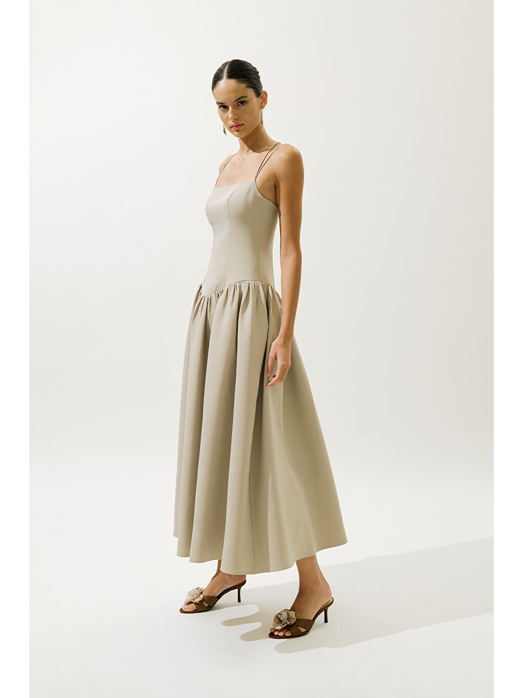 Yeşil Aprıl Abiye Elbise Çağla-4