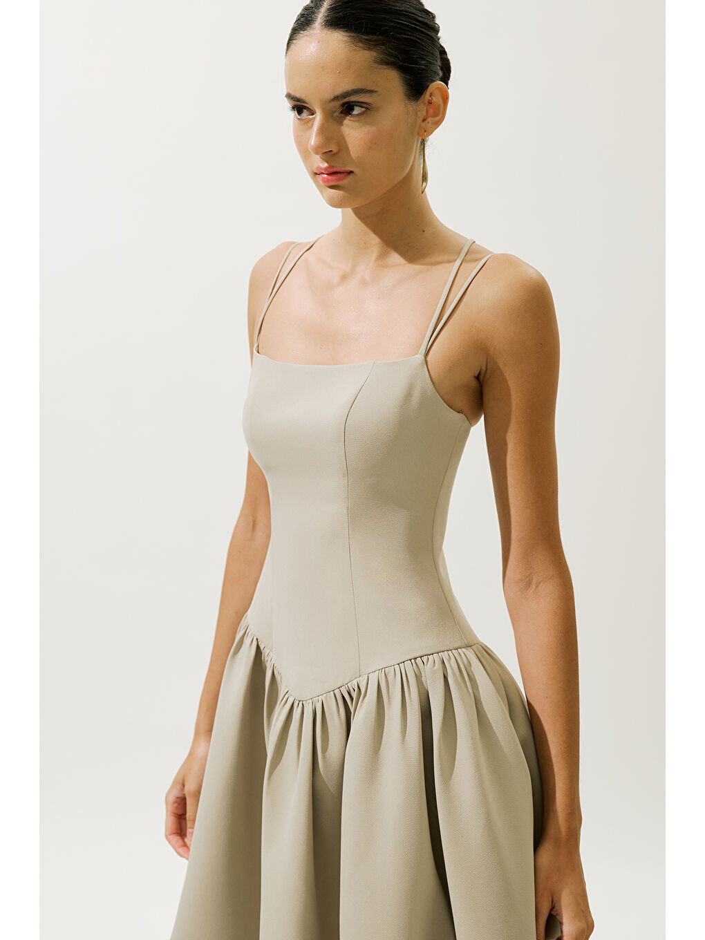 Yeşil Aprıl Abiye Elbise Çağla-5